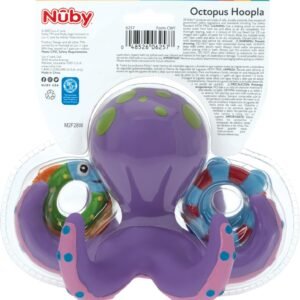 Nuby Purple Octopus Bath Toy with 3 Hoopla Rings - Interactive Fun - Image 10