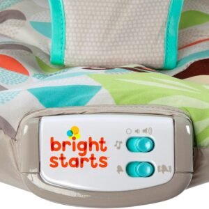 Bright Starts Happy Safari Vibrating Bouncer Seat with Toy Bar & Harness - 0-6 Months - Image 7