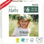 Eco by Naty Pull Ups - Hypoallergenic and Chemical-Free Training Pants, Highly Absorbent and Eco Friendly Pull Ups for Boys and Girls - Size (6) 4T-5T (35+ lbs) – 18 Count