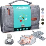 Portable Diaper Changing Pad for Baby, Detachable Travel Changing Pad with Baby Wipes Pocket, Gifts for Baby Shower, Newborn Girls and Boys