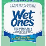 Wet Ones Sensitive Skin Hand Wipes, Unscented, Alcohol-Free Wet Wipes, 20 Count (Pack of 10)