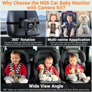 Rohent 1080P Baby Car Camera - Rear-Facing Infant Monitor with Night Vision - Image 9