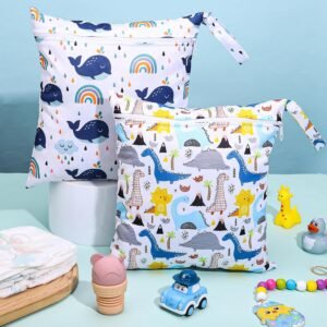Guiqulai 2-Pack Wet Dry Bags | Waterproof Laundry & Diaper Organizer - Image 7