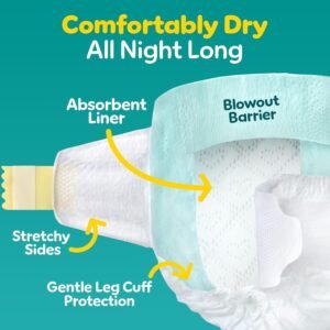 Pampers Swaddlers Newborn Diapers Size 1 - 164 Count | Soft & Absorbent - Image 2