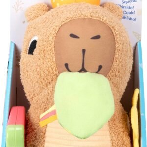 Fisher-Price Snuggly Snacky Capybara Plush Toy with Teether & Rattle - Image 6