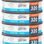 Diaper Genie Essentials Round Refill 4-Pack | Holds Up to 1280 Newborn Diapers | Features Unscented Continuous Film | Compatible with Diaper Genie Complete and Expressions Pails