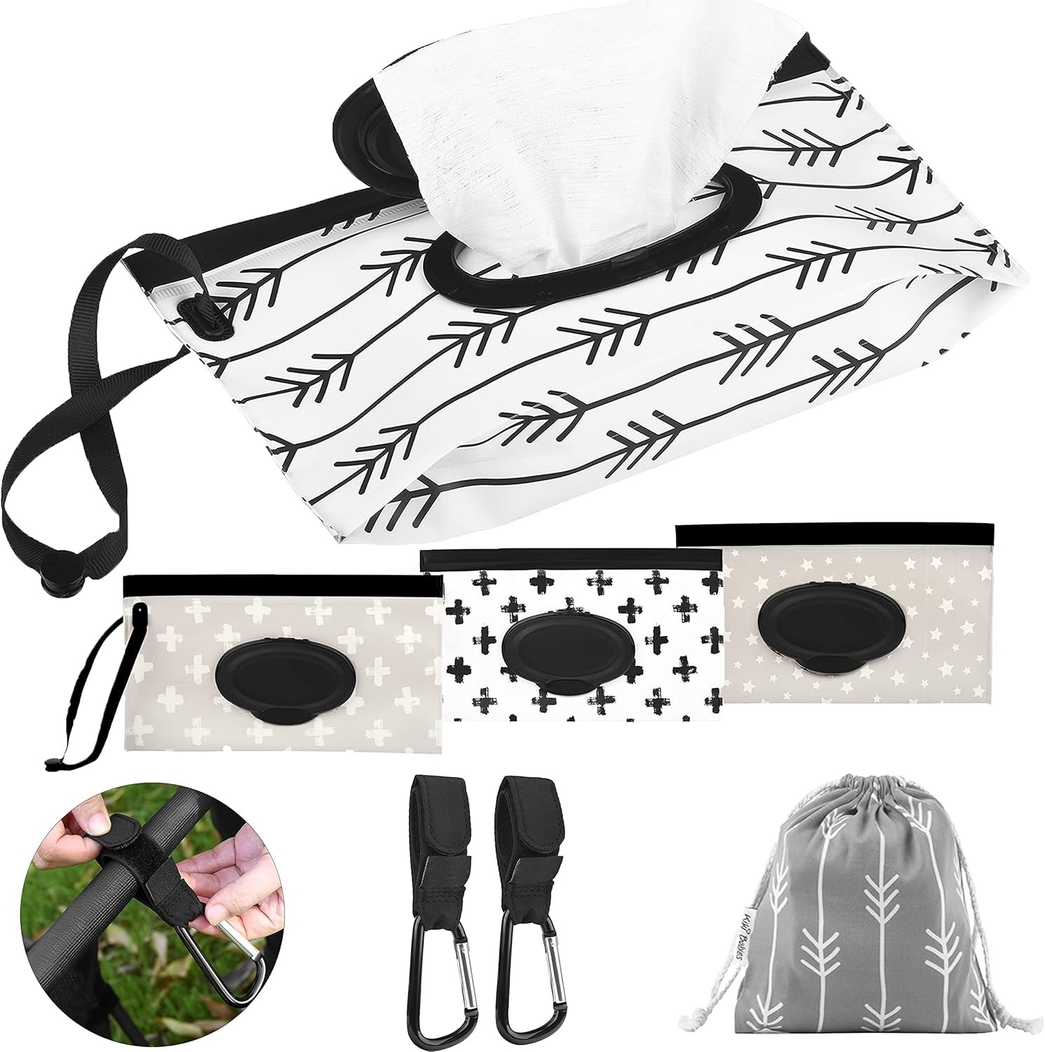 Kiki Babies Portable Wipes Container Set