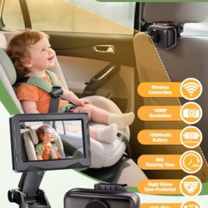 <p><strong>Wireless Baby Car Monitor - 1080P, 40-Hour Battery, Night Vision, 360° View</strong></p> - Image 2