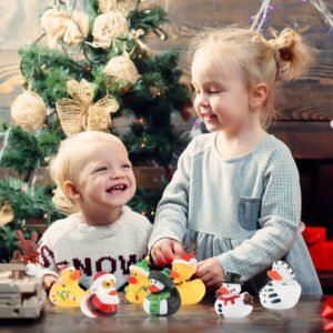 12pcs Christmas Rubber Duck Toys | Cute Holiday Ducky Gifts & Party Decor - Image 5