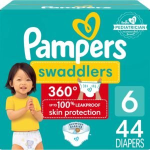 Pampers Swaddlers 360 Diapers, Size 6, 44 Count