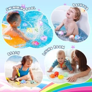 Vicia Baby Bath Toys for Toddlers 1-3, Light Up Water Toys for Kids - Image 4