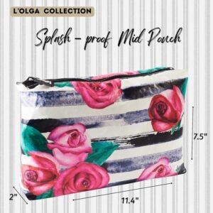 L'OLGA Striped Wet/Dry Bag | Lightweight Makeup & Toiletries Pouch - Image 7