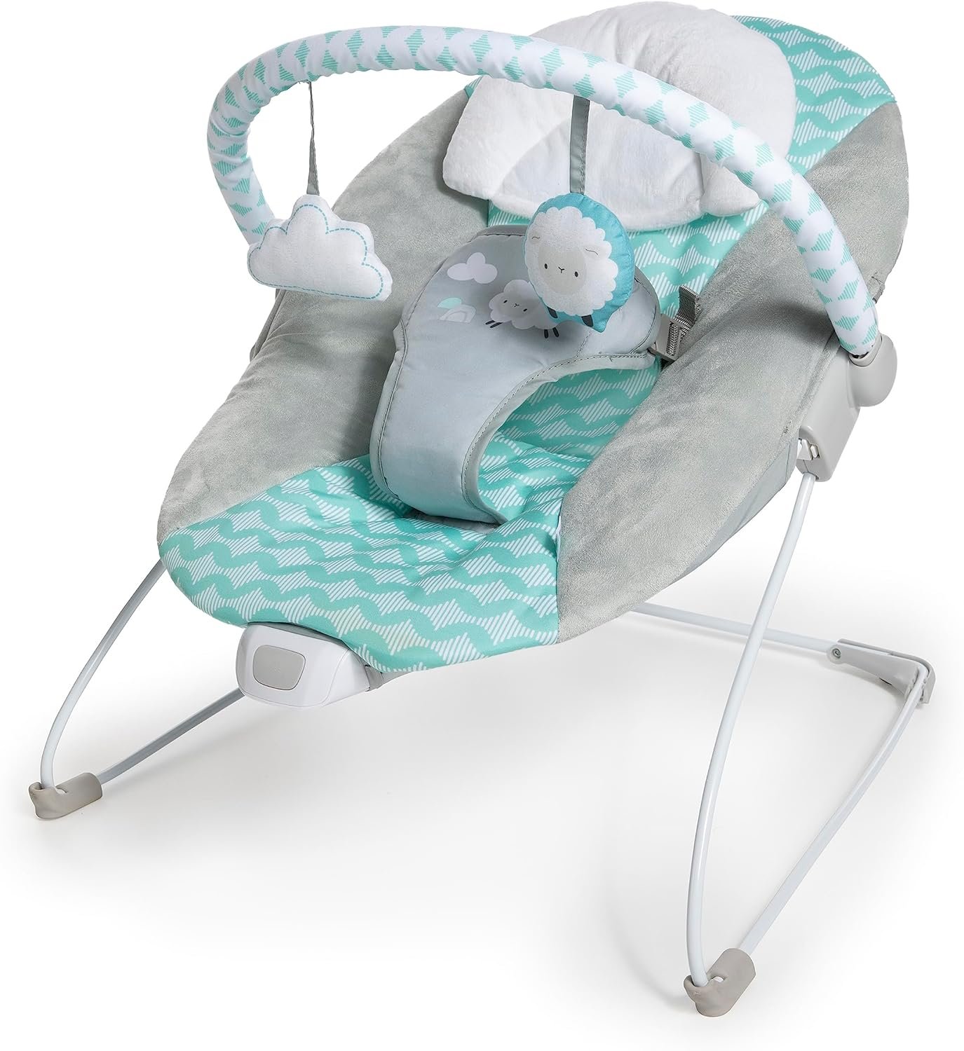 Ity by Ingenuity Bouncity Bounce Vibrating Deluxe Baby Bouncer Seat, 0-6 Months Up to 20 lbs (Goji)