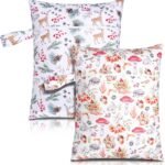Guiqulai 2 Packs Wet Bag Large Waterproof Nappy Wet Dry Bag with Large Zippered Pockets Diaper Organizer for Wet Clothes Swimming Beach Supplies(11.8 x 15.75 inch)
