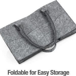 Minimalist Gray Diaper Caddy Organizer - Portable Nursery Storage Basket - Image 5