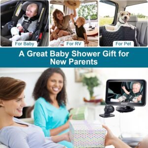 DoHonest 7-Inch Baby Car Camera - 1080P HD, 360° Rotating, Easy USB Setup - Image 7