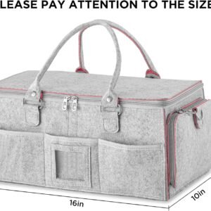 HBlife Baby Diaper Caddy Organizer - Large Portable Nursery Storage Bin - Pink - Image 2
