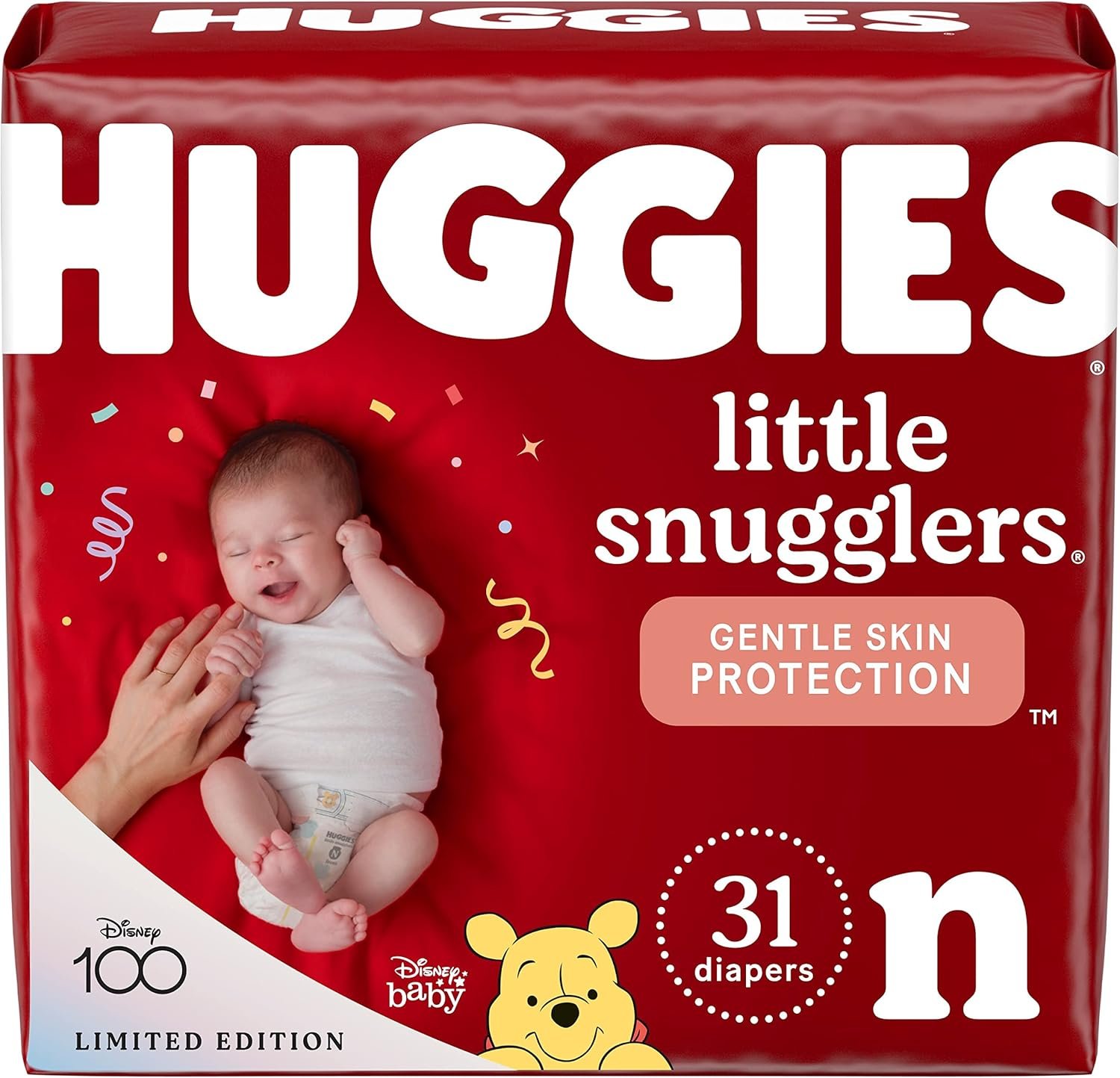 HUGGIES Newborn Diapers - Huggies Little Snugglers Disposable Baby Diapers, 31ct, Jumbo pack