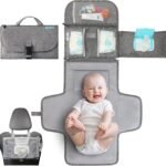 Kopi Baby Portable Diaper Changing Pad - Baby Changing Pad & Diaper Changer Travel Bag, Smart Design Baby Changing Mat, Portable Changing Pad for Baby - Baby Changing Station, Infant Gift - Grey
