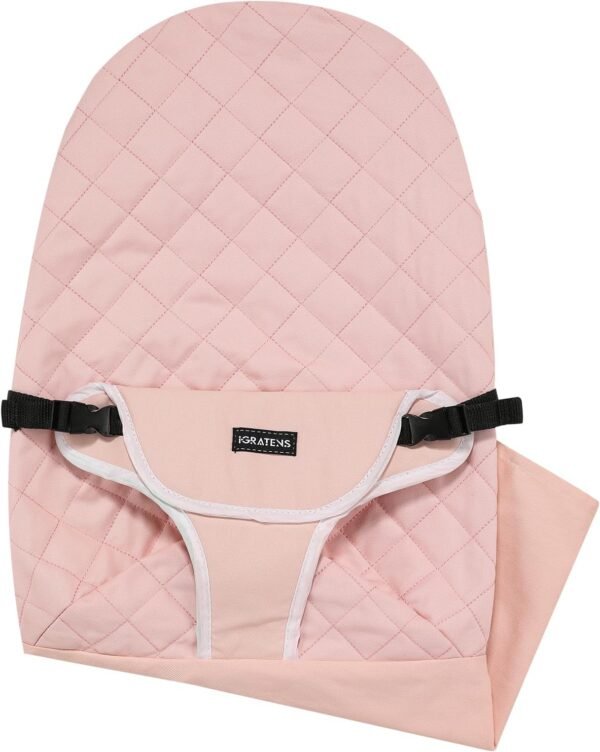 iGRATENS Fabric Seat for Bouncer - Baby Bjorn Bouncer Replacement Cover for Balance Soft & Bliss, 100% Cotton, Skin -Friendly, Machine Washable, Pink