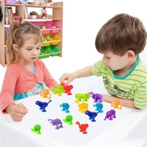 BAIVYLE 18 Pack Animal Shape Suction Toys - Silicone Bath & Stacking Fun - Image 4