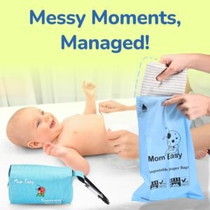 Compostable Baby Diaper Disposal Bags with Dispenser – 120 Count - Image 4