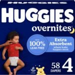 Huggies Overnites Size 4 Overnight Diapers (22-37 lbs), 58 Ct