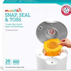 Munchkin Arm & Hammer Diaper Pail Refill Bags + Baking Soda Cartridge (20) - Image 2