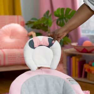 Minnie Mouse Baby Bouncer with Soothing Vibrations & Removable Toy Bar - Image 4