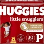 HUGGIES Diapers Size Preemie - Huggies Little Snugglers Disposable Baby Diapers, 30Ct, Jumbo Pack