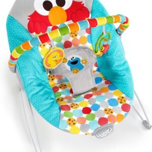 Elmo Vibrating Baby Bouncer with Toy Bar & 3-Point Harness - Bright Starts - Image 2