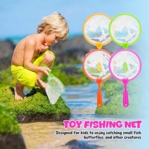 Toyvian 4 Pcs Toddler Fishing Nets - Short Handle for Catching Bugs & Play - Image 4