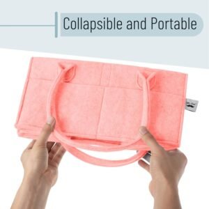 Mr. Pen Baby Diaper Caddy Organizer - Pink Portable Car & Nursery Storage - Image 6