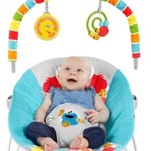 Elmo Vibrating Baby Bouncer with Toy Bar & 3-Point Harness - Bright Starts - Image 9