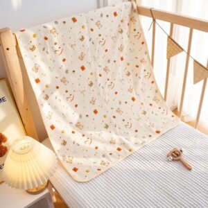 Travel Diaper Changing Pad | Cotton Liner & Bed Sheet Protector - Image 8