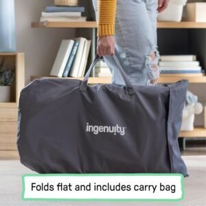 Ingenuity Happy Belly Baby Bouncer & Rocker: Vibration, Music, Plush Toy, Grey - Image 9