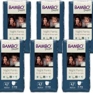 Eco-Friendly Bambo Nature Dreamy Night Pants for Kids 4-7, 60 Count - Image 2