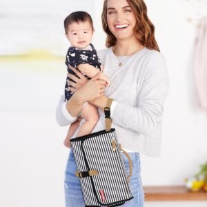 Skip Hop Pronto Portable Baby Changing Pad - Black & White Stripe - Image 5