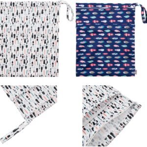 ALVABABY Wet Dry Bags - 2 Pack Waterproof Travel Bags for Baby & Gym - Image 3