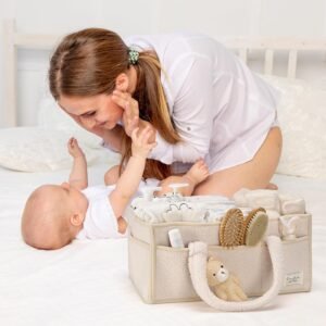 PeraBella Baby Diaper Caddy Organizer - Nursery Storage & Shower Gift - Image 3