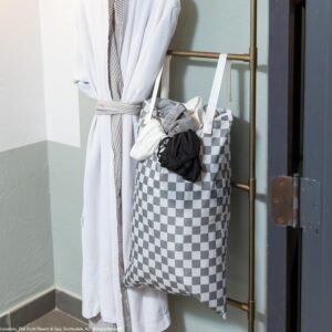 <p><strong>Bumkins XL Charcoal Check Waterproof Wet Bag for Travel & Cloth Diapers</strong></p> - Image 5