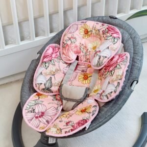 2-in-1 Pink Infant Car Seat Head and Body Support - Reversible Cushion - Image 5