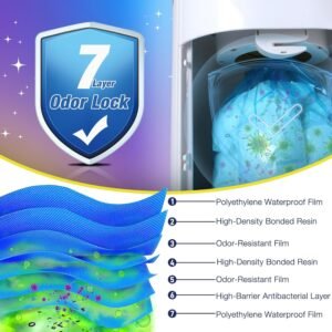 40 Pack Diaper Pail Refill Bags | Odor Lock for Arm & Hammer System - Image 3