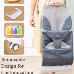 CuddoBaby 4-in-1 Baby Bouncer on Wheels with Detachable Pianos & Tray - Image 7