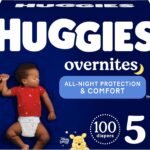 Huggies Overnites Nighttime Baby Diapers, Size 5, 100ct