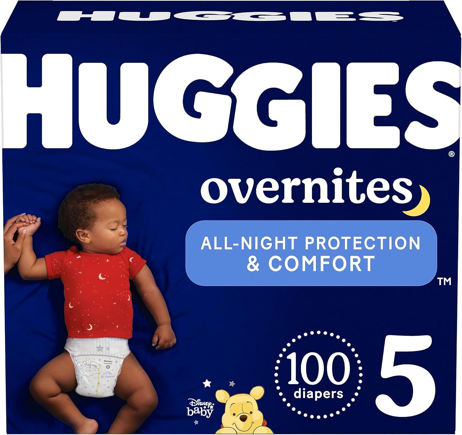 Huggies Overnites Nighttime Baby Diapers, Size 5, 100ct