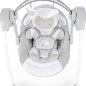 Ingenuity Comfort 2 Go Portable Swing - Compact Cuddle Lamb Design - Image 12