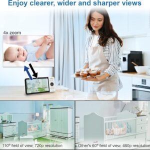 VTech VM818HD 5" Video Monitor: 720p HD, Night Light, 1000ft Range, 2-Way Talk - Image 6