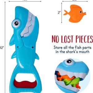 Hoovy Shark Bath Toy Set for Toddlers – 4 Toy Fish Included - Image 7