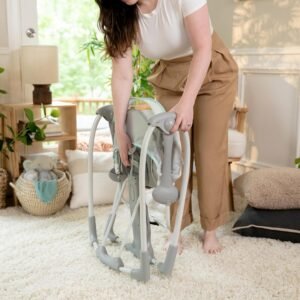 5-Speed Portable Baby Swing with Music & Nature Sounds - Ingenuity Hugs & Hoots - Image 15